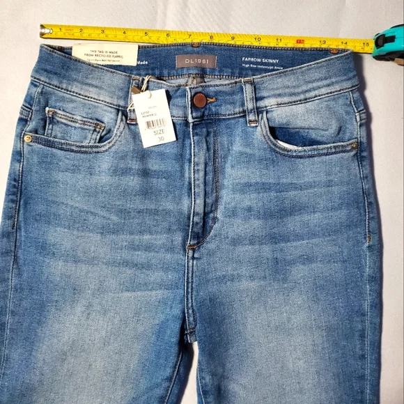 NWT$209 DL1961 Farrow High Rise Cropped Ankle Skinny Jeans in Monterio Sz 30 - Picture 11 of 16